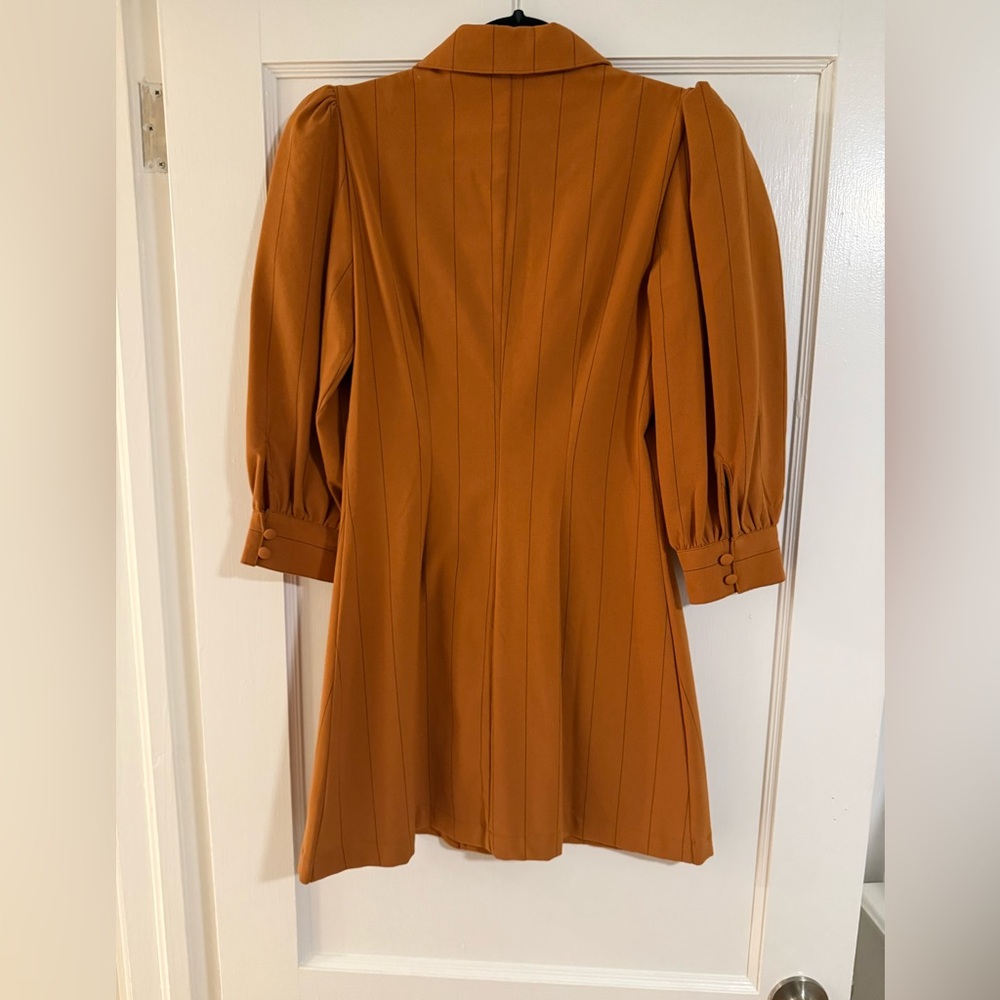 Danielle Bernstein Camel Button-Front Mini Dress - image 6